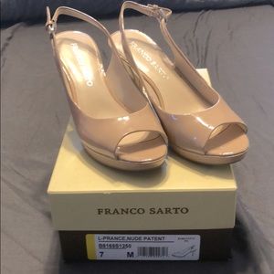 Franco sarto nude, patent sling back